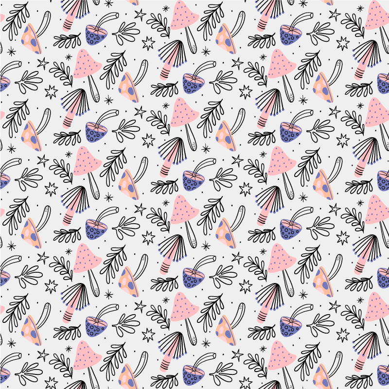 Vinylový koberec s kvetmi klasické huby a kvety - Tenstickers