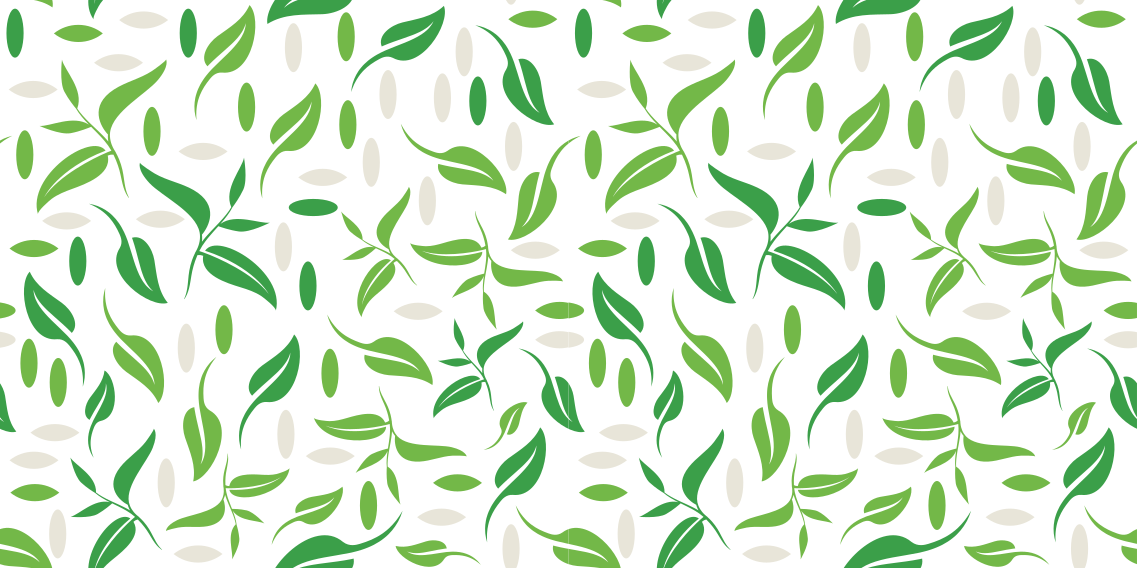 Vinylový koberec s kvetmi a malým zeleným listím - Tenstickers