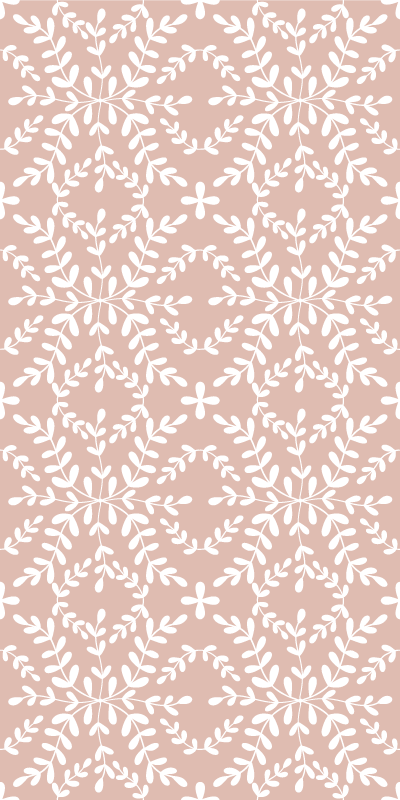 Vinylový koberec s kvetmi v retro vzore listov - Tenstickers