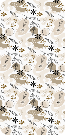 Vinylový koberec s kvetmi v štýlovom ružovo-bežovom vzore - Tenstickers