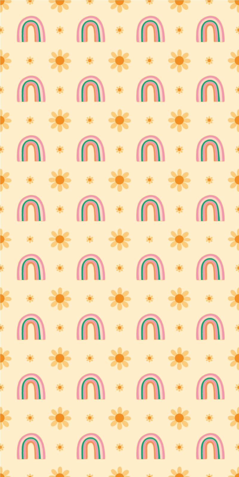 Vinylový koberec s kvetmi a dúhami - Tenstickers