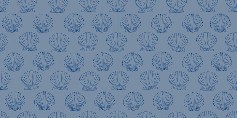 Vinylový koberec s kvetmi v mušli - Tenstickers