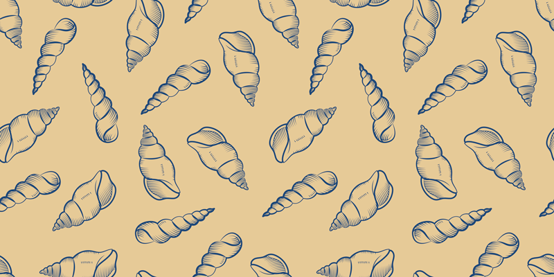 Vinylový koberec s kvetmi v morských motívoch - Tenstickers