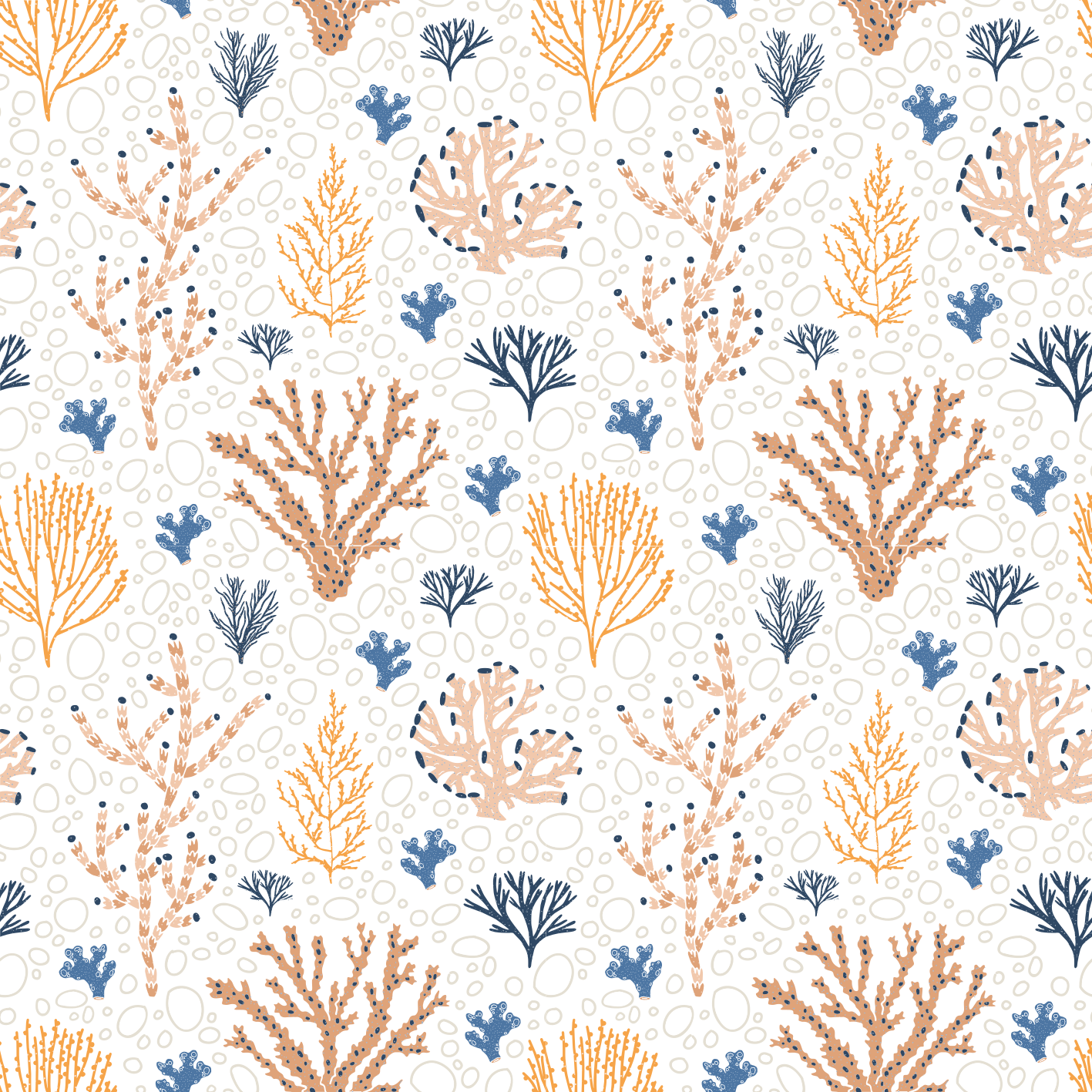 Vinylový koberec s kvetmi v štýlovom korálovom vzore - Tenstickers