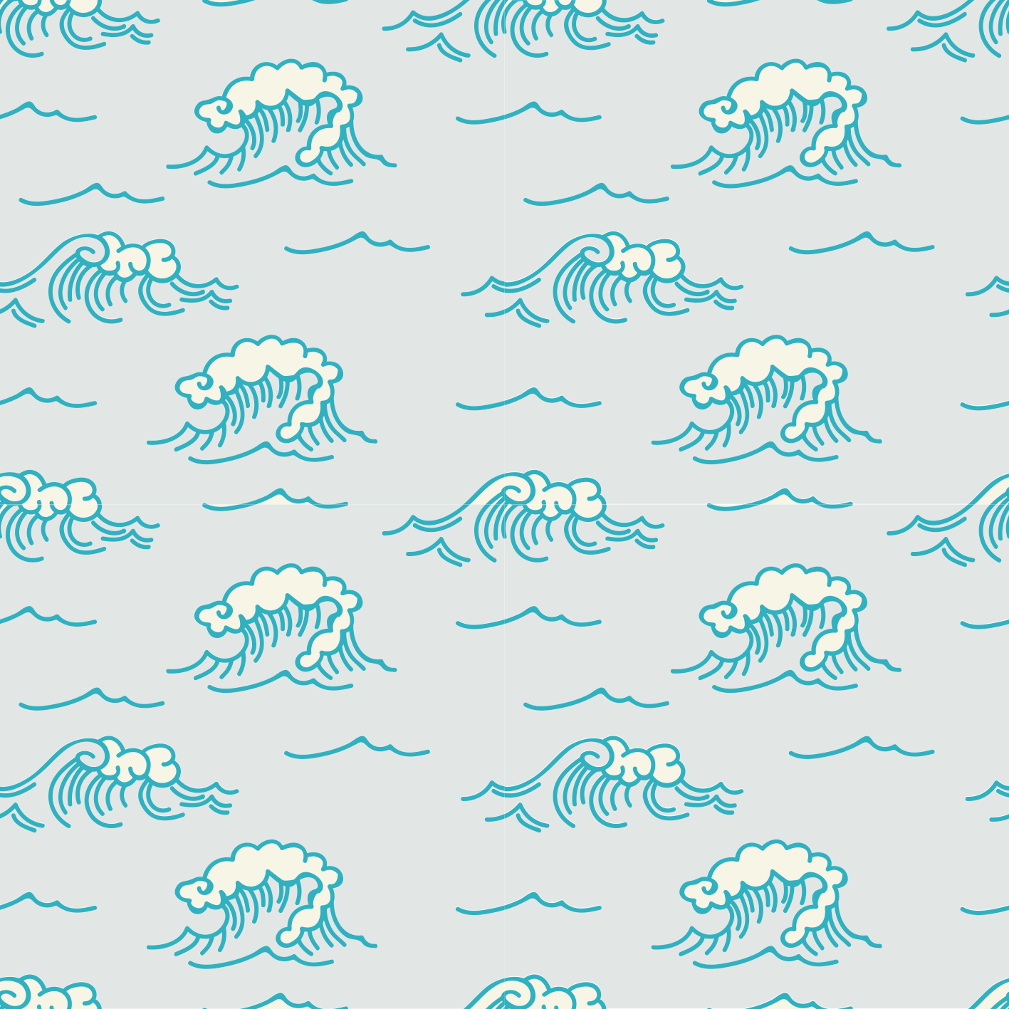 Vinylový koberec s kvetmi vlnkový vzor - Tenstickers