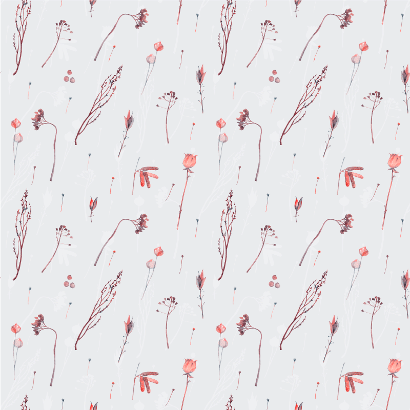 Vinylový koberec s kvetmi jemný kvetinový vzor - Tenstickers