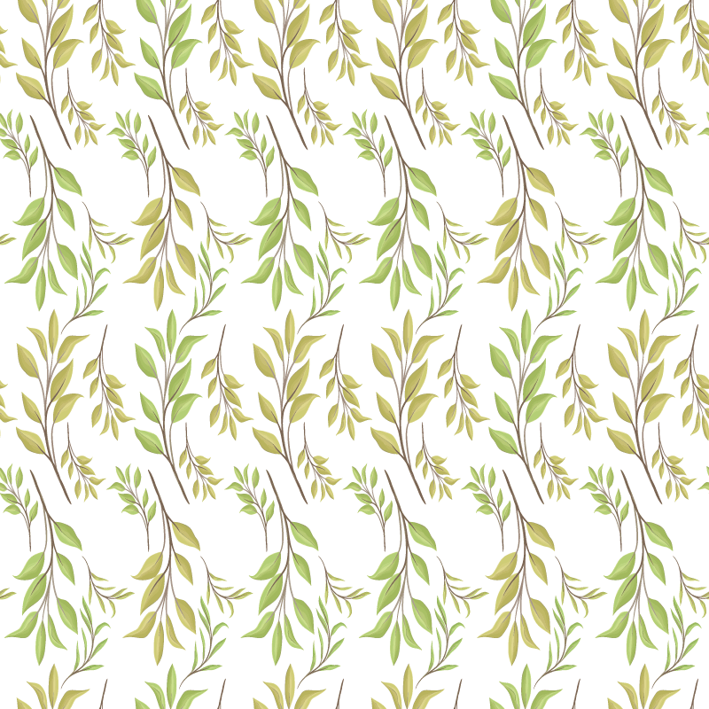 Vinylový koberec s kvetmi v bujnej zelenej farbe - Tenstickers