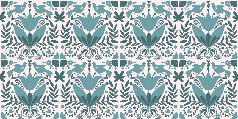 Vinylový koberec s kvetmi kvetinový dizajn - Tenstickers