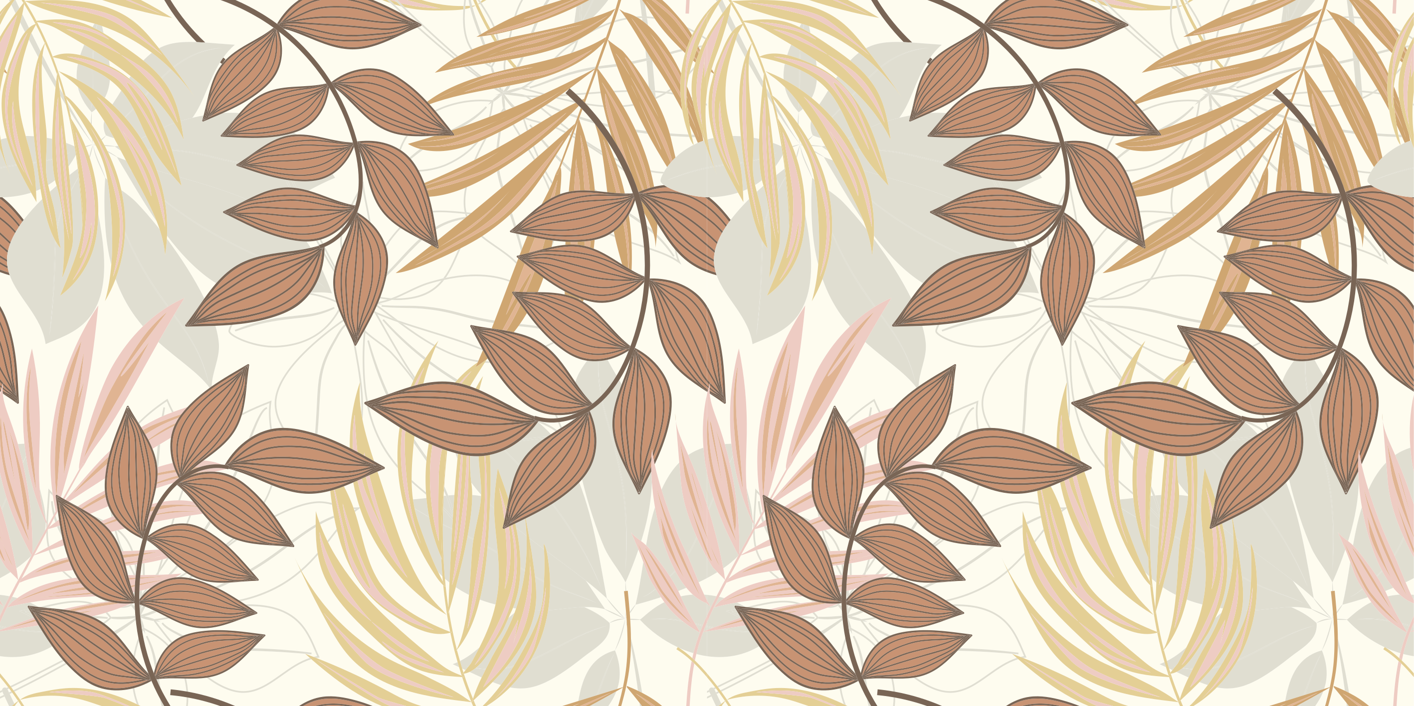 Vinylový koberec s kvetmi inšpirovaný eleganciou listov - Tenstickers