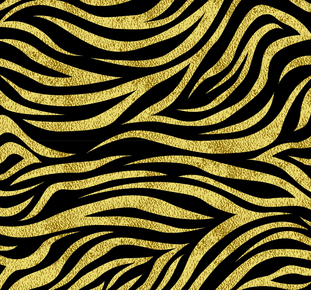Vinylový koberec zvierací vzor zlatá zebra - Tenstickers