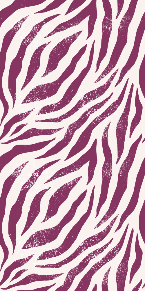 Vinylový koberec zvierací vzor fialovo-biely zebra vzor - Tenstickers