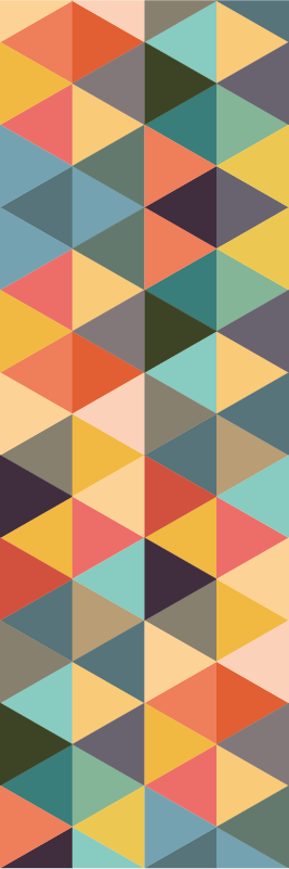 Vinylový koberec s geometrickými tvarmi v mnohých farbách - Tenstickers
