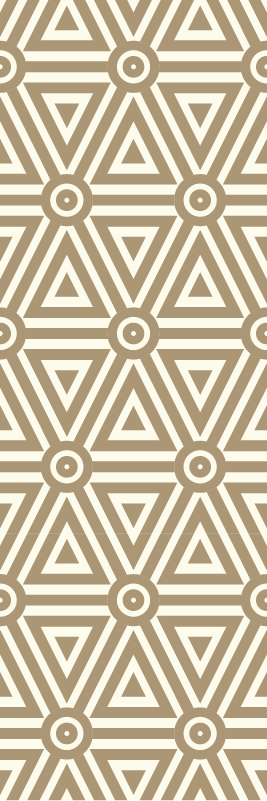 Vinylový koberec s geometrickými tvarmi v retro štýle - Tenstickers