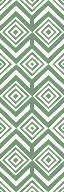 Vinylový koberec s geometrickými tvarmi zelené rhombusy - Tenstickers
