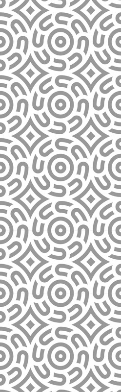 Vinylový koberec s geometrickými tvarmi biely vzor s kruhmi - Tenstickers