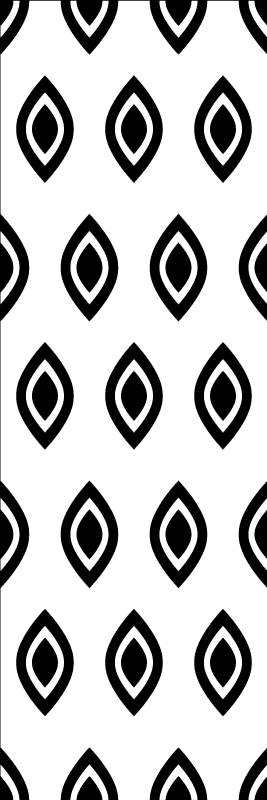 Vinylový koberec s geometrickými tvarmi čierno-biele vzory - Tenstickers