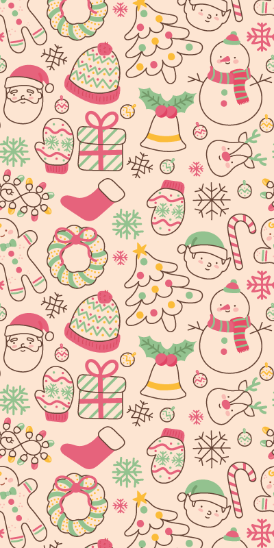 Vianočný vinylový koberec s vianočnými svetlami - Tenstickers