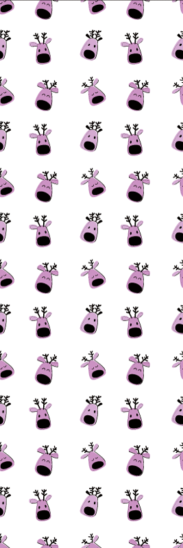 Vianočný vinylový koberec s ružovým jeleňom - Tenstickers