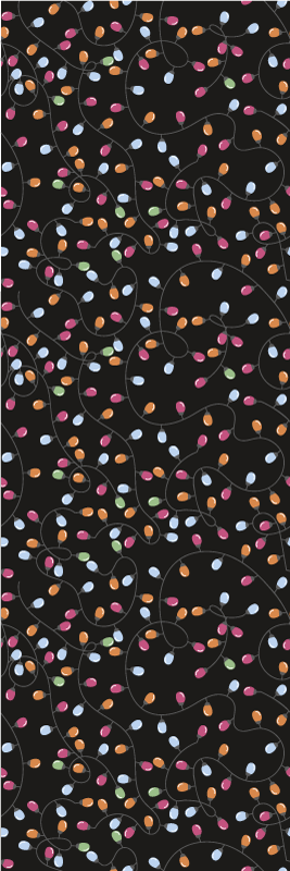 Vianočný vinylový koberec Šťastné svetlá vianočné dekorácie - Tenstickers