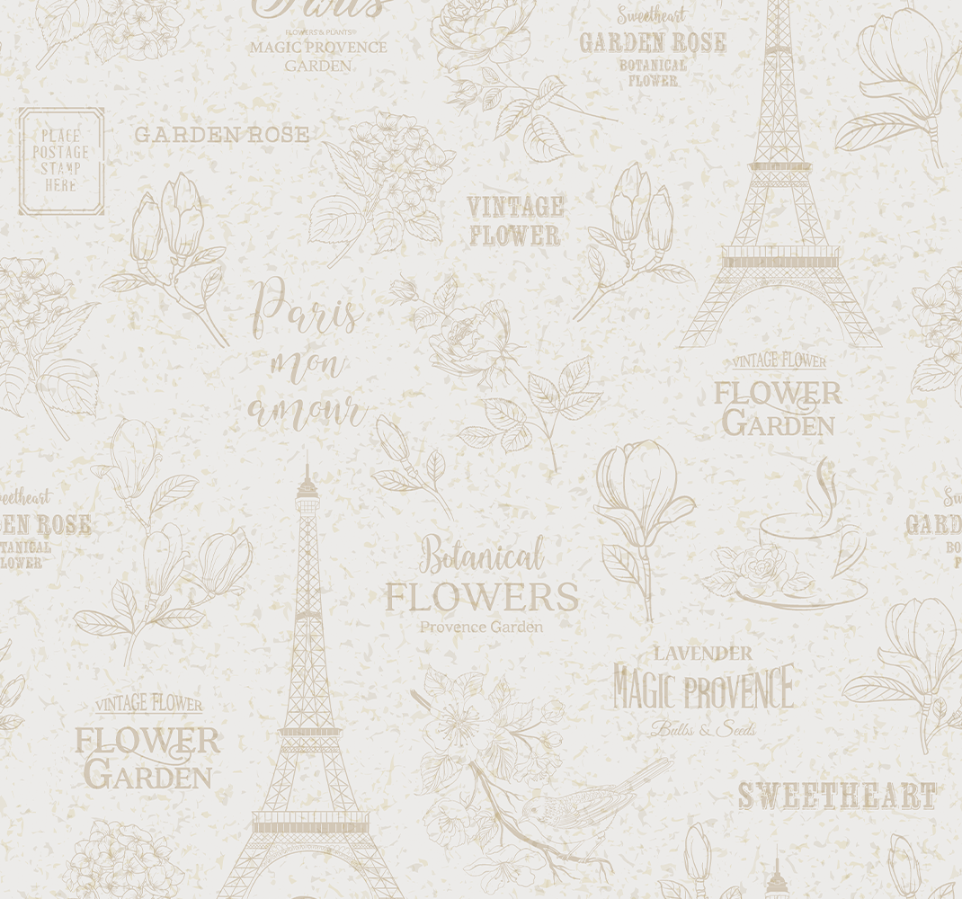 Vinylový koberec do spálne v parížskom štýle - Tenstickers