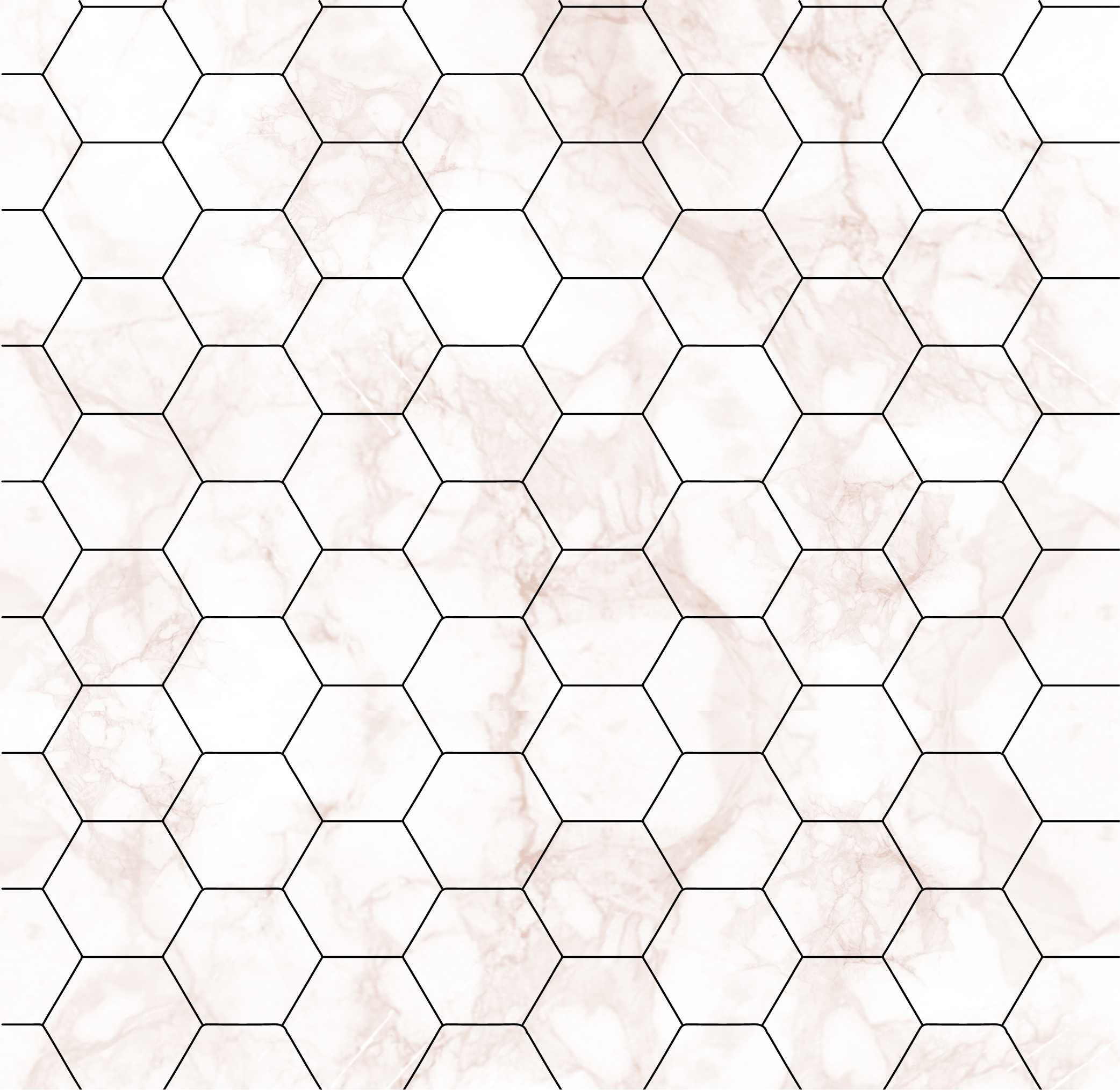 Vinylový koberec do spálne mramorové hexagónové dlažby - Tenstickers