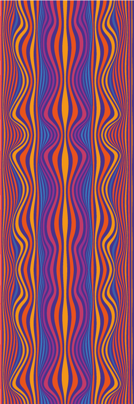 Vinylový koberec do spálne s psychedelickými vzormi - Tenstickers