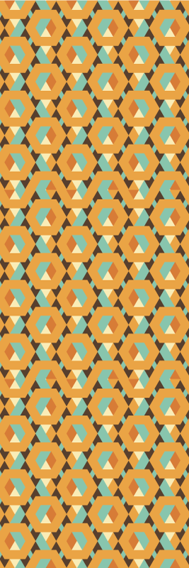 Vinylový koberec do spálne geometrické pokojné tvary - Tenstickers
