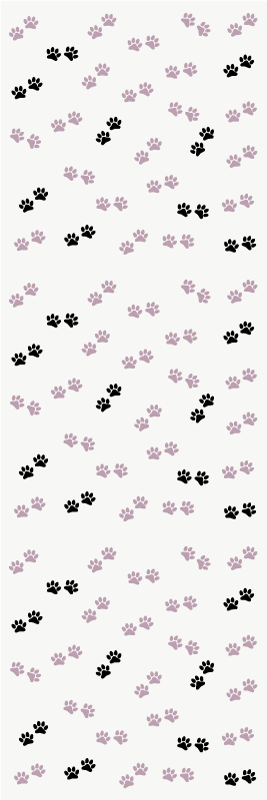 Vinylový koberec do spálne s otlačkami mačacích labiek - Tenstickers
