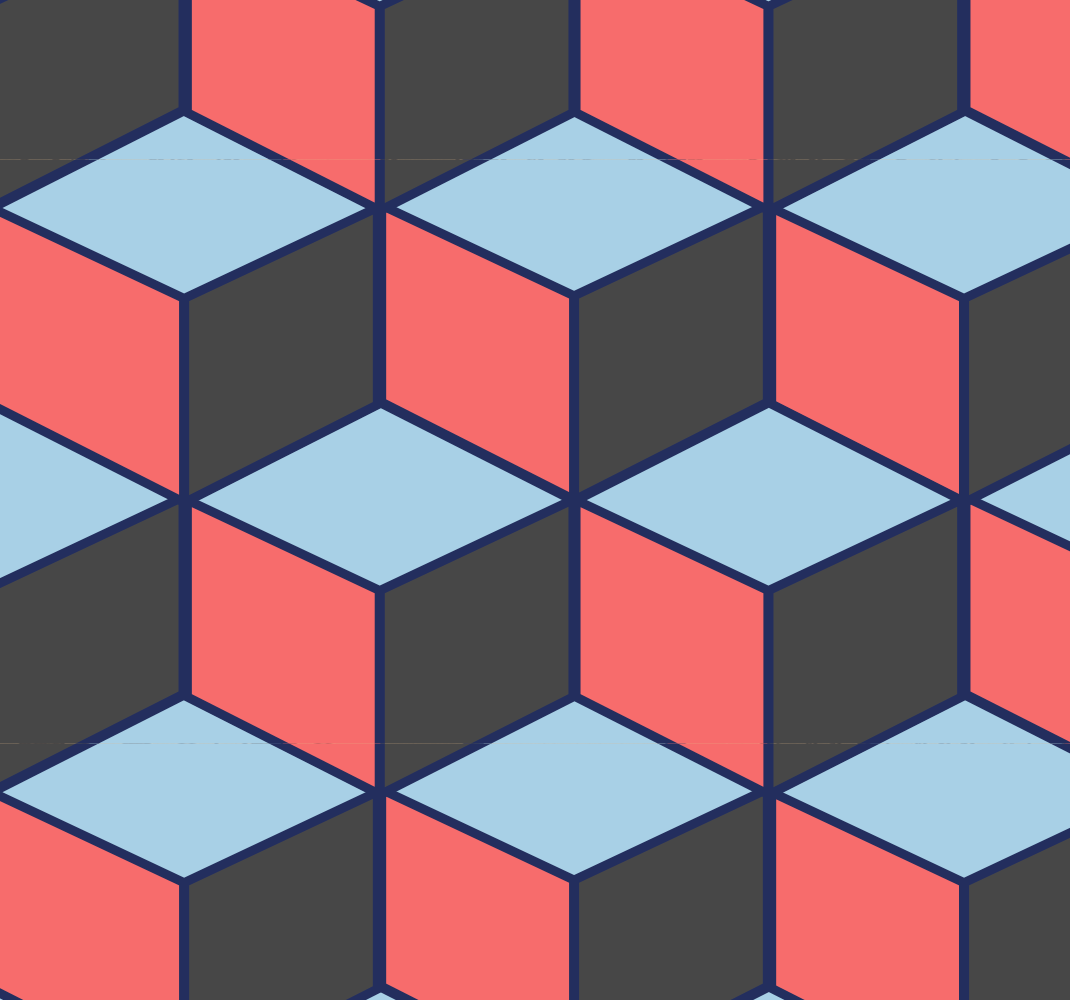 Vinylový koberec do spálne geometrické štvorce 3d - Tenstickers