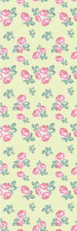 Vinylový koberec do spálne v štýle shabby chic s bodkami - Tenstickers