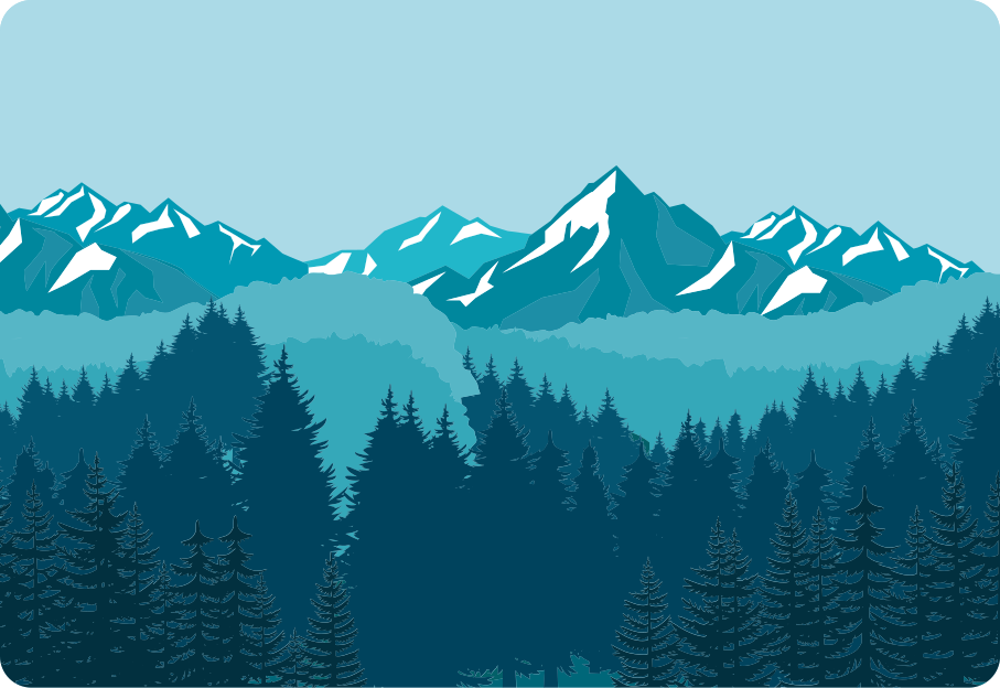 Prírodný vinylový koberec plná modro-zelená krajina - Tenstickers