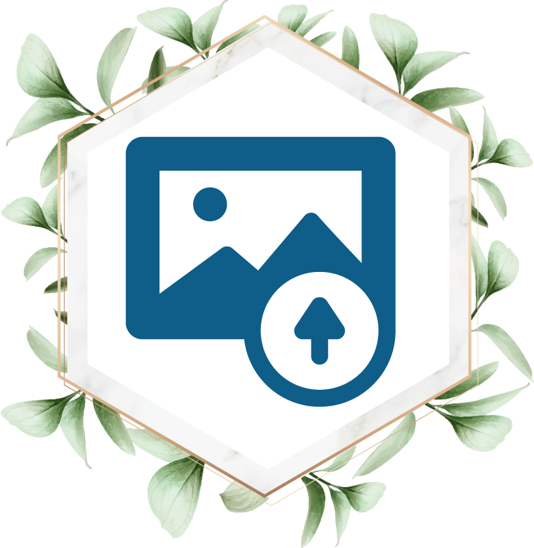 Prírodný vinylový koberec Žena s listami - Tenstickers