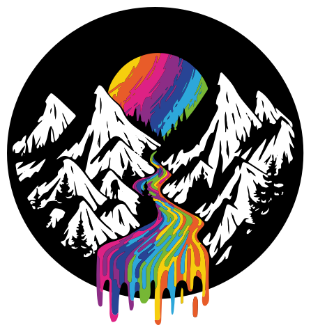 Prírodný vinylový koberec dúhová horská scenéria - Tenstickers