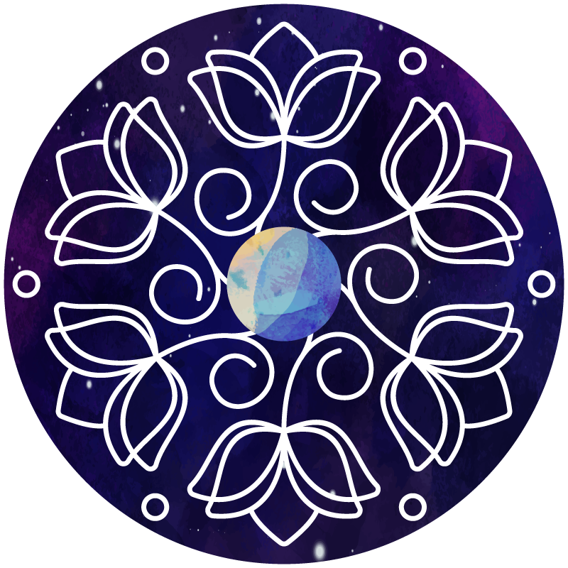 Prírodný vinylový koberec s dizajnom lotosového kvetu - Tenstickers