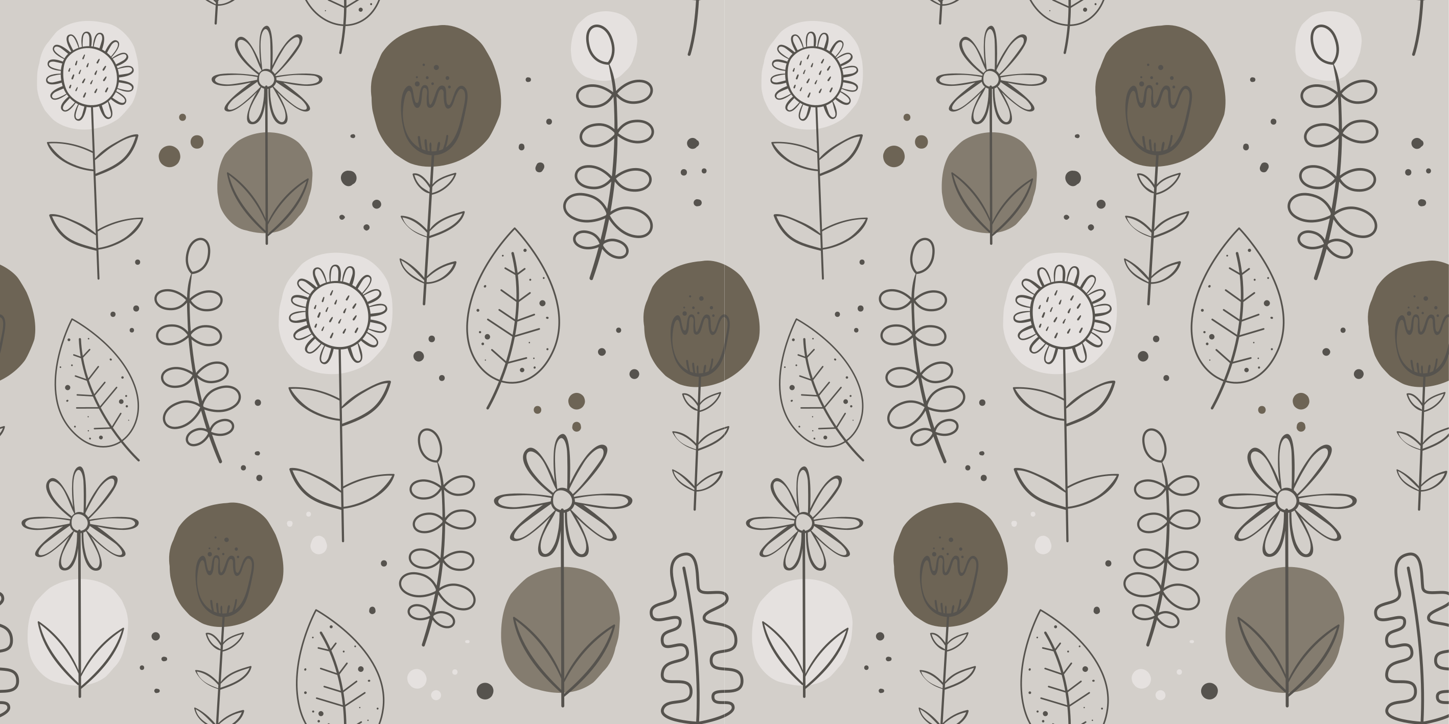 Vinylový koberec s kvetmi v prírodných farbách - Tenstickers