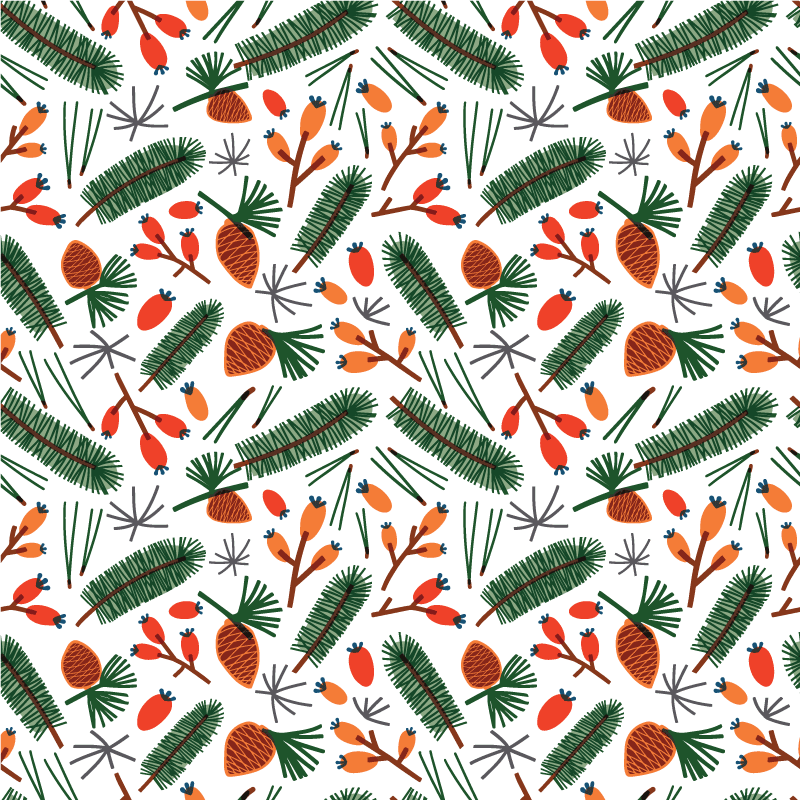 Vinylový koberec s kvetmi jesenné listové vzory - Tenstickers