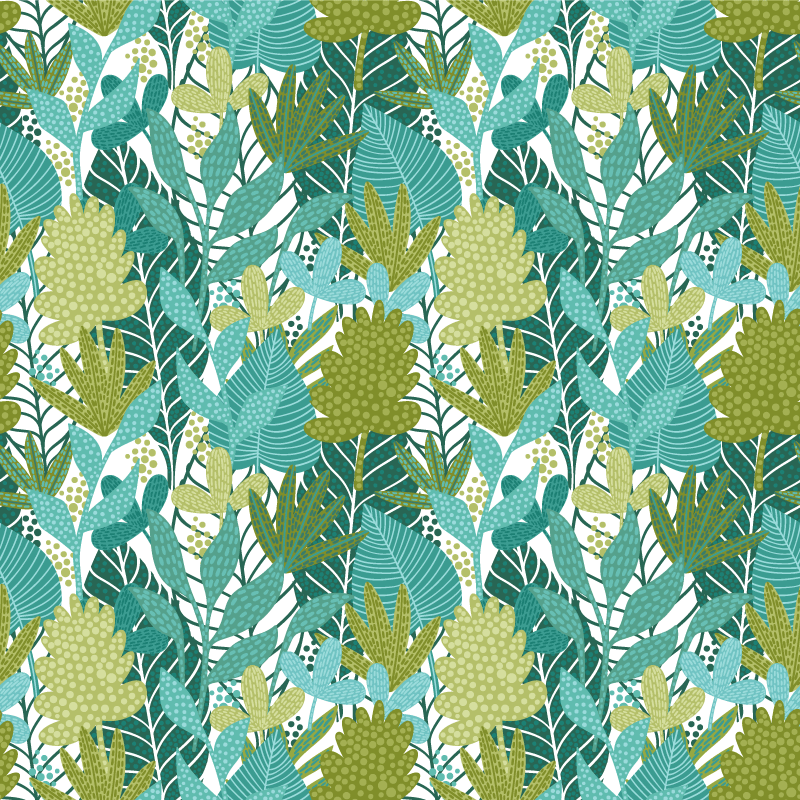 Vinylový koberec s kvetmi v tropickom boho štýle - Tenstickers