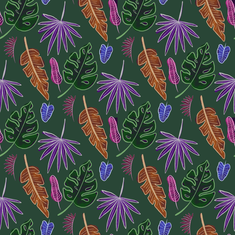 Vinylový koberec s kvetmi geometrická neonová obrazovka - Tenstickers