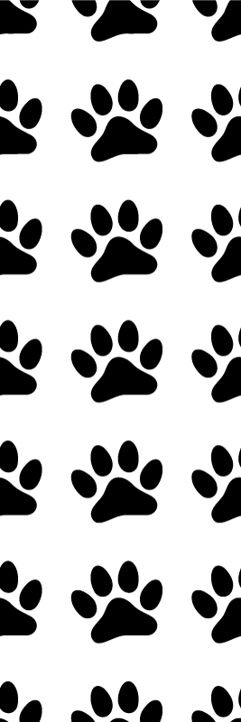 Vinylový koberec do spálne s čiernymi odtlačkami labiek - Tenstickers