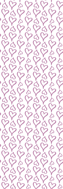 Vinylový koberec do spálne s ružovými srdiečkami - Tenstickers