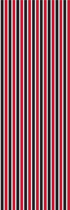 Vinylový koberec do spálne čierno-červený vertikálny vzor - Tenstickers