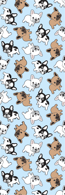 Vinylový koberec do spálne s francúzskym buldogom - Tenstickers