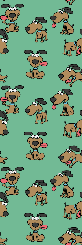 Vinylový koberec do spálne v zábavnom štýle psíka - Tenstickers