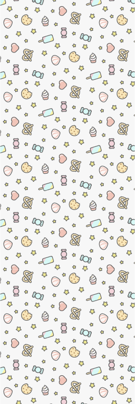 Vinylový koberec do spálne s roztomilými snackmi - Tenstickers