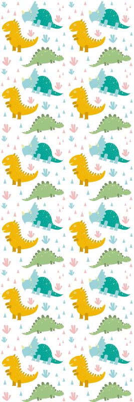 Vinylový koberec do spálne s krásnym vzorom dinosaurov - Tenstickers