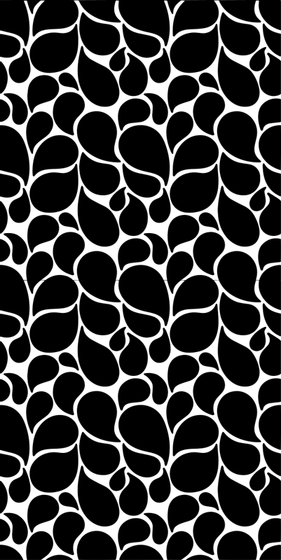 Vinylový koberec s geometrickými tvarmi vodné kvapky - Tenstickers