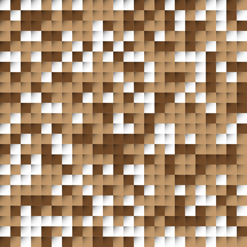 Vinylový koberec s geometrickými tvarmi hnedé štvorce - Tenstickers