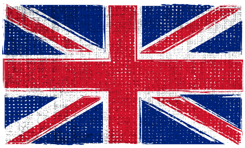 Vinylový koberec s geometrickými tvarmi uk grunge vlajka - Tenstickers
