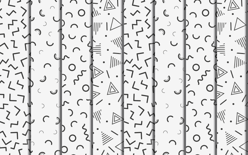 Vinylový koberec s geometrickými tvarmi v retro štýle - Tenstickers