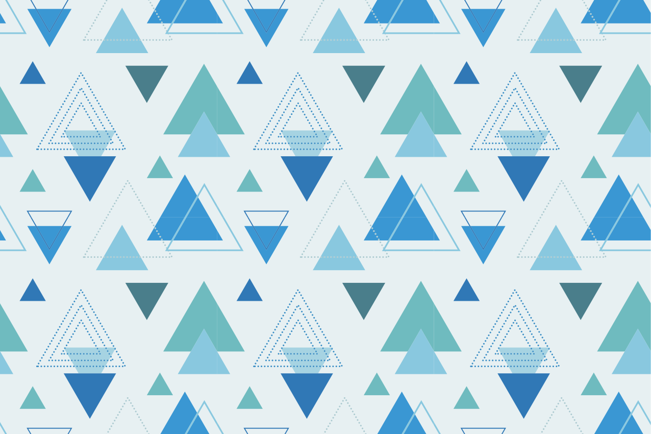 Vinylový koberec s geometrickými tvarmi modrý trojuholník - Tenstickers